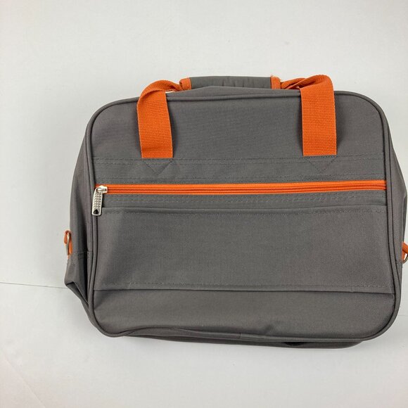 Rockland Luggage Carry On Overnight Bag Gray With Orange Accents 14x12x5 NWOT - Picture 6 of 9